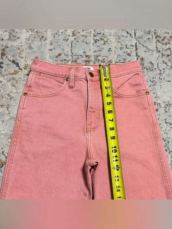 Wrangler Heritage high-rise straight-leg crop jeans dusty pink size 26 - Image 6