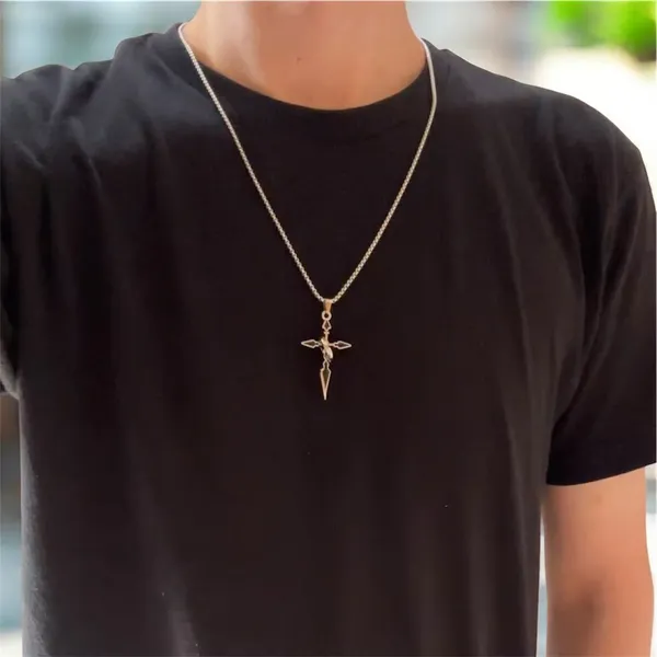 Cross Pendant Necklace for Men Women Streetwear Punk Hip Hop Unisex Style - Image 6