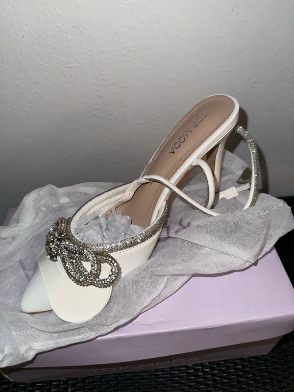 Top Moda white heels - Image 2