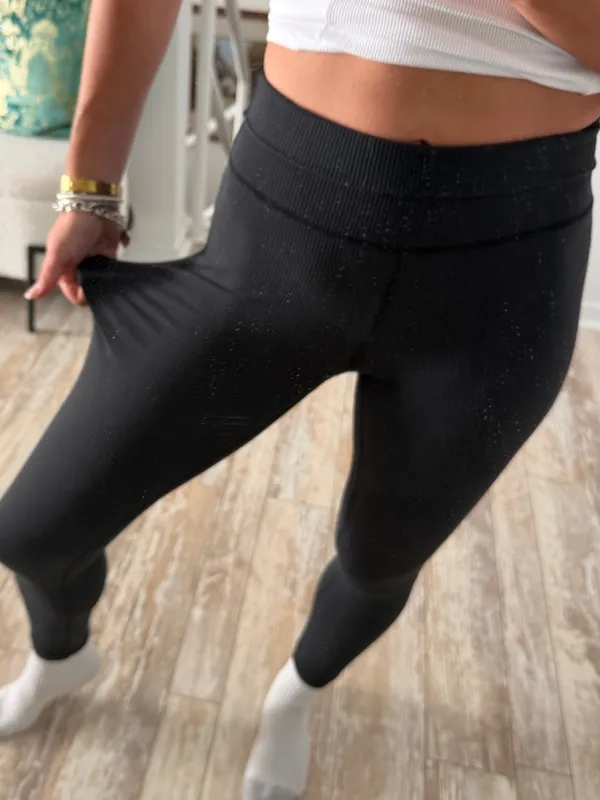 Aerie Black Ribbed Leggings - Image 5