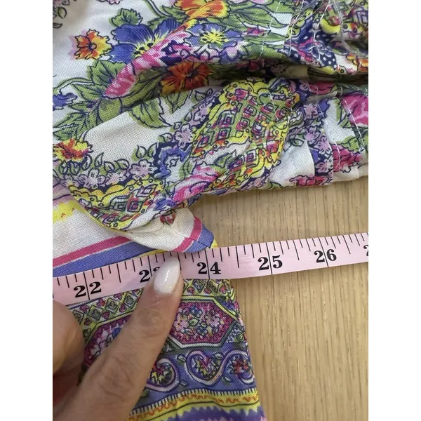 NWT Anthropologie Maeve Ceresco Peasant Boho Floral Blouse Top V-Neck Large 2413 - Image 7