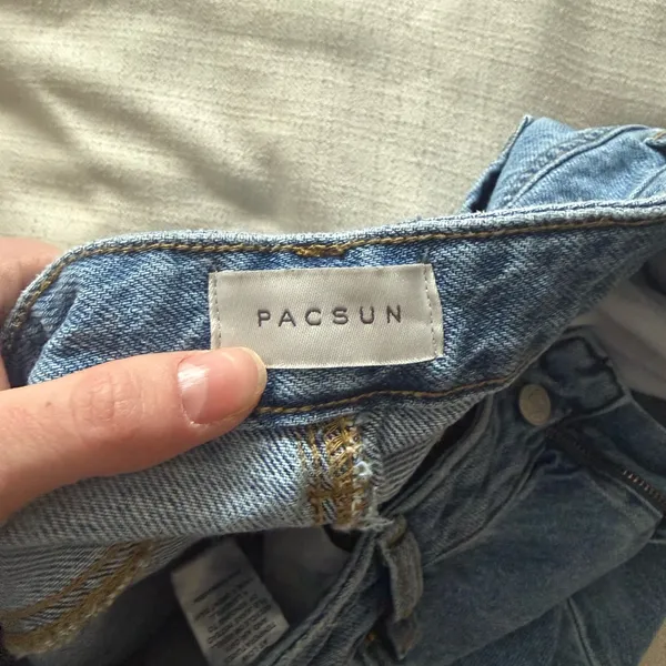 PacSun Low Rise Baggy Jeans Distressed Wide Leg Light Wash Size 25 - Image 5