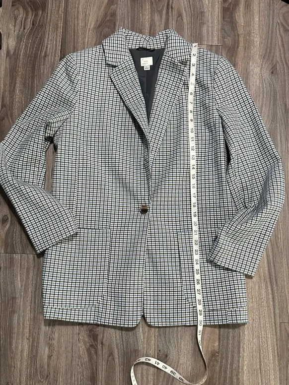 a new day Plaid Single-Button Blazer in Blue and Black. - Image 16