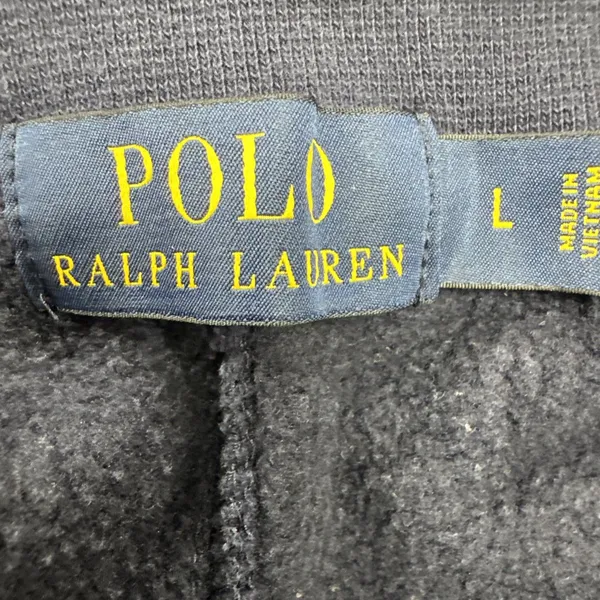 Polo Ralph Lauren Womens L Navy Fleece Sweatpants Yellow Pony Drawstring - Image 7