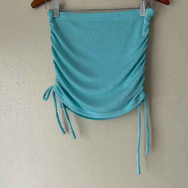 Edikted Turquoise Blue Cowl Neck Skirt Set Size Small - Image 11