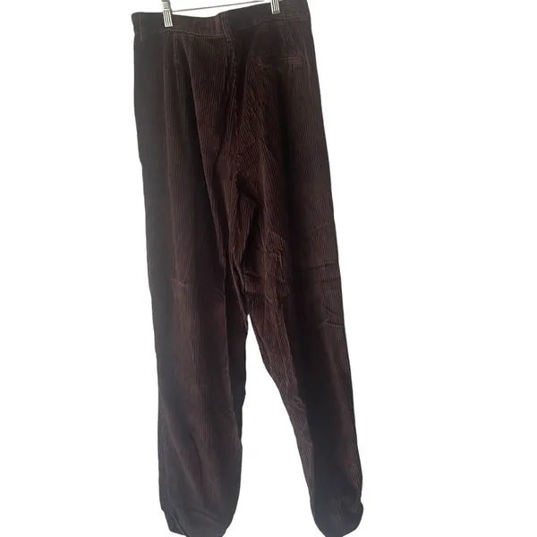 Eddie Bauer Vintage 90s Women's‎ Size 14 Tall Chocolate Brown Corduroy Pants - Image 4