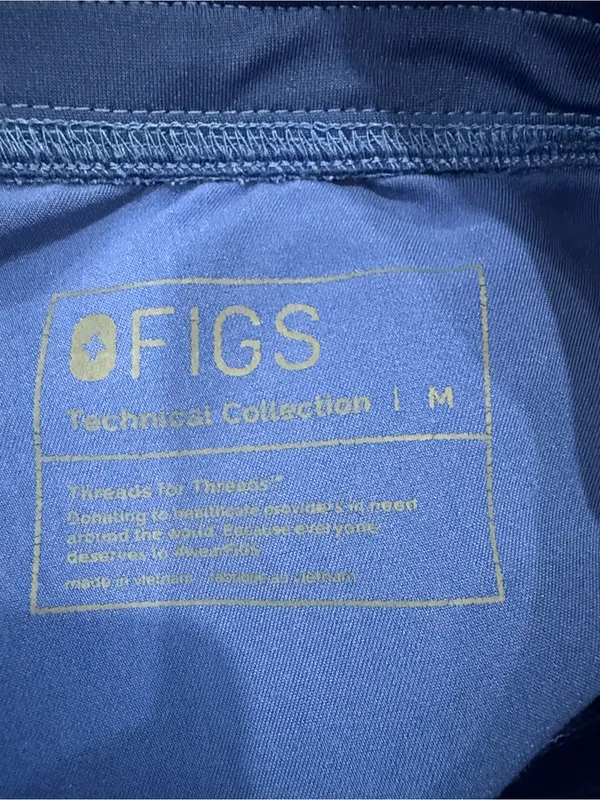 FIGS Technical Collection Blue Scrubs Size Medium - Image 2