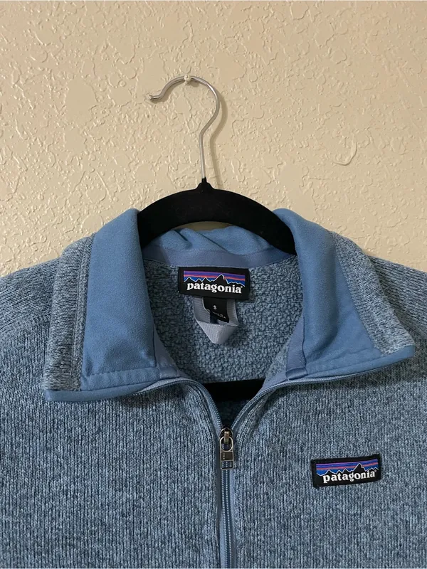 Women’s Patagonia Better Sweater Jacket Size Small Berlin Blue Warm Collared - Image 3