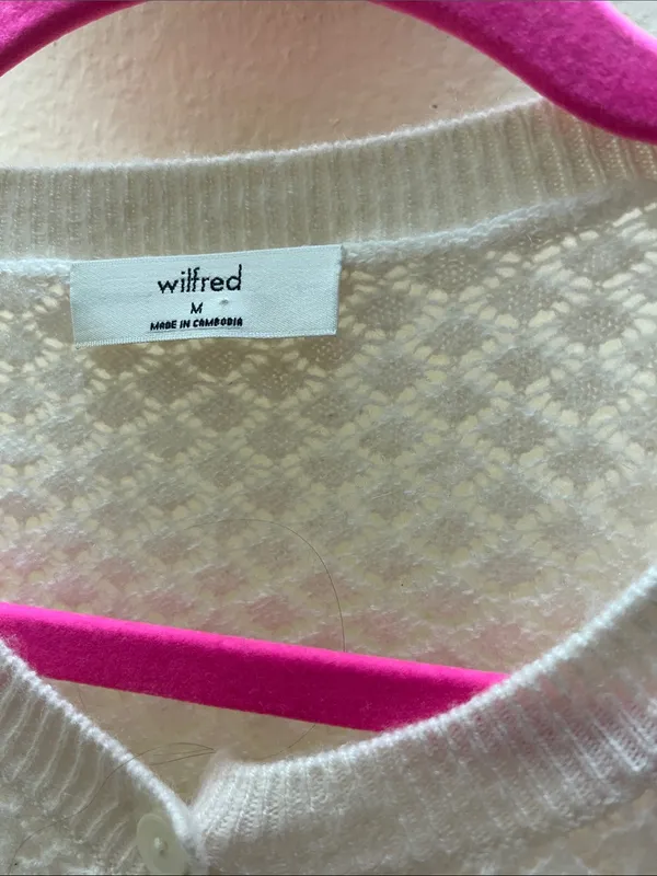 Wilfred Aritzia cashmere wool blend cardigan knit button down size Medium - Image 3