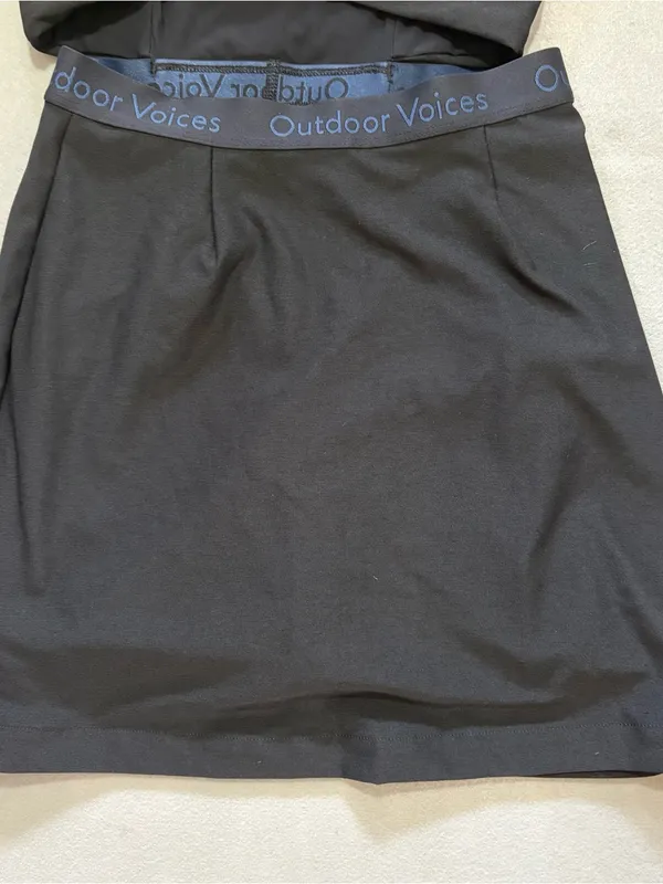 NWT Outdoor Voices Court Dress XS Black Cutout Tennis Skort Preppy Pickleball - Image 15