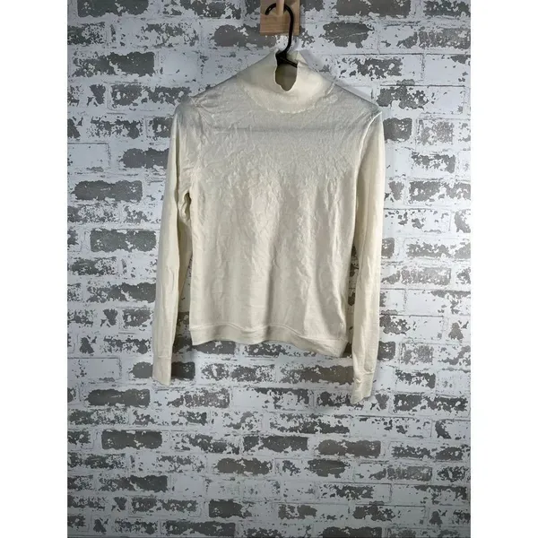 J. Crew | women white merino wool turtleneck sweater - Image 9
