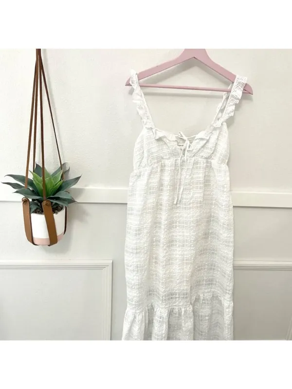 Lovers & Friends Rosine Midi Dress Size XS White Cottagecore Coastal Summer Chic - Image 3