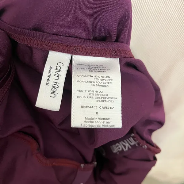 Calvin Klein Purple One-Piece Swimsuit - Image 7
