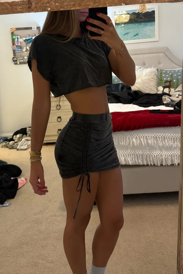 These Three Boutique Two piece Black Skirt Set - Image 3