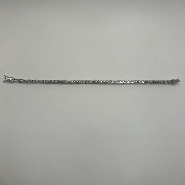 Kay Jewelers Moissanite Tennis Bracelet Silver 3mm 8 Inch Brand New VVS1 Crazy Shine No Pass - Image 2