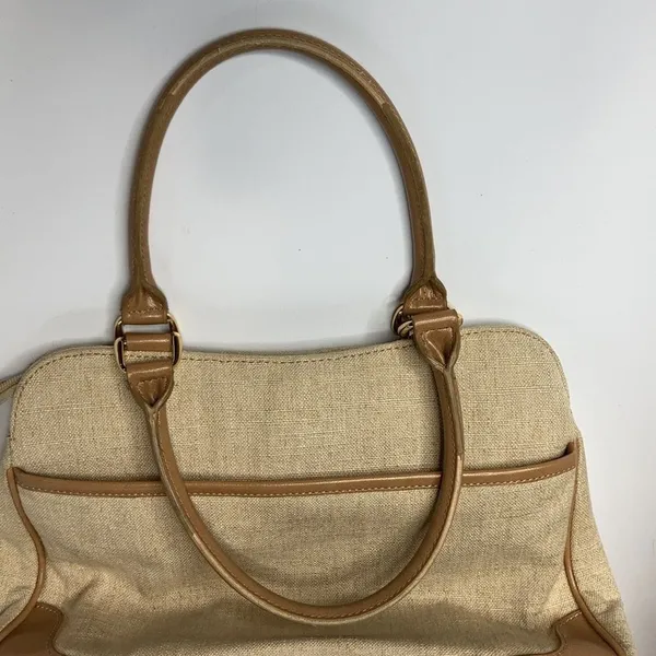 Etienne Aigner woven‎ purse tan - Image 13