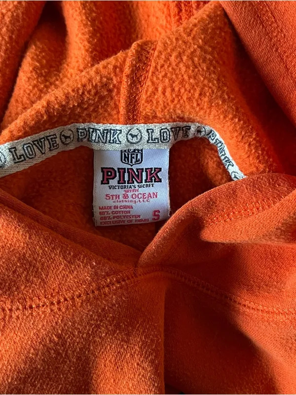 PINK Victoria's Secret Denver Broncos Pullover Hoodie with Classic White Logo - Image 2