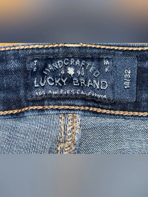 Lucky Brand Jeans Lolita Skinny Leg Women’s Size 14 Waist 32 L30 Dark Wash Denim - Image 7