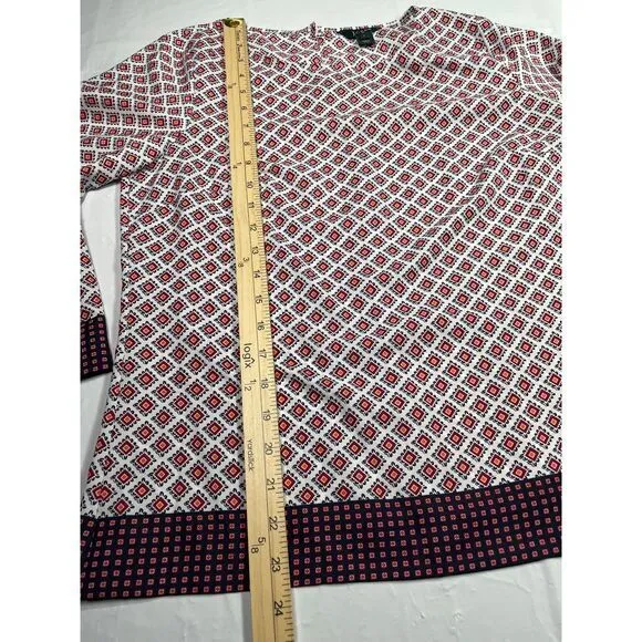 J.Crew Geometric‎ Print Long Sleeve Blouse Women's Casual Wear s - Image 6