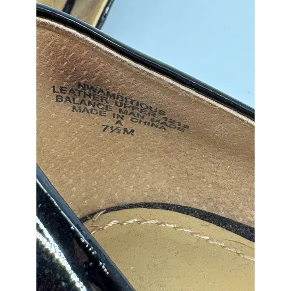 Nine West Ambitious Pumps Womens 7.5 Black Patent Leather Stiletto Round‎ Toe - Image 8