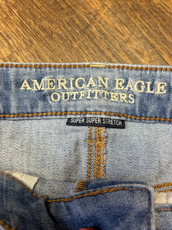 American Eagle Super Super Stretch Denim Jean Shorts Hi-Rise Shortie Women’s 6 - Image 3