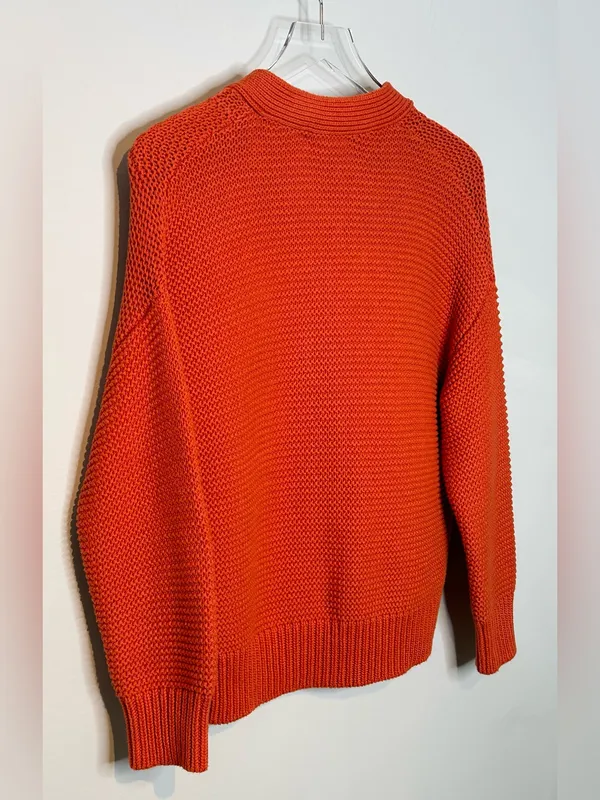 Alex Mill Nico Orange Paprika Button Up Cardigan Sweater Top - Image 8