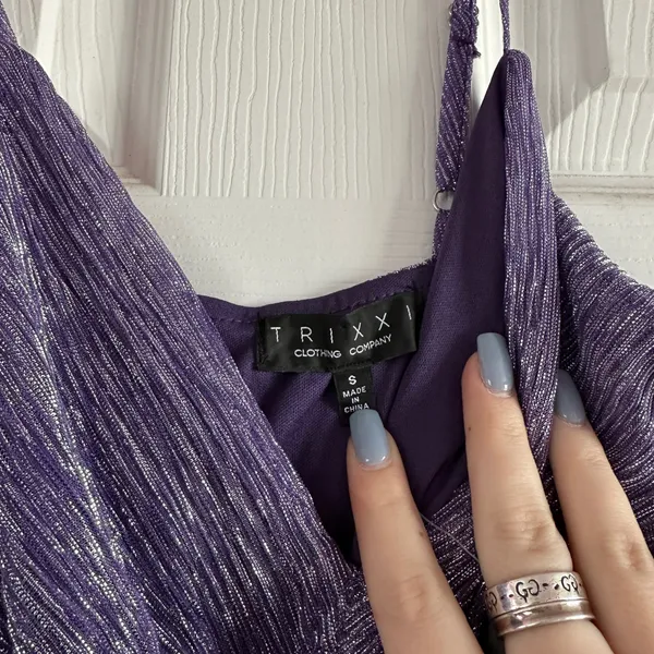 Trixxi Purple Tiered Formal Dress - Image 2