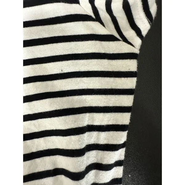 Workshop Republic Clothing‎ Black White Striped Organic Cotton Midi Dress Medium - Image 7