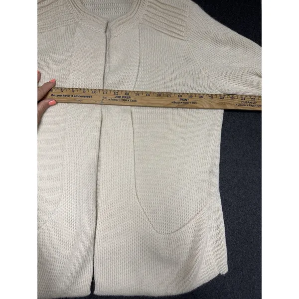 PERUVIAN LINK Ebel Cardigan IVORY 100% Alpaca Pockets Soft One Size‎ UK 10 12 14 - Image 7