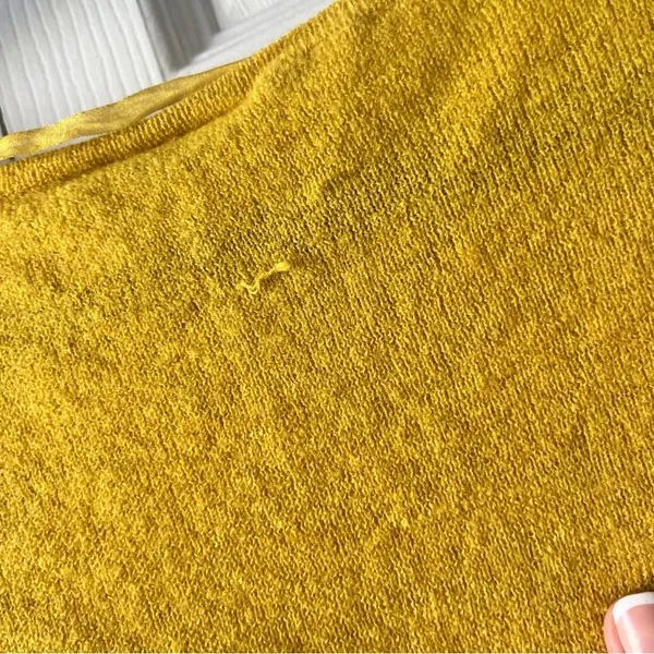 Vintage Free People Light Sweater Dress Mustard Yellow Size Medium - Image 3
