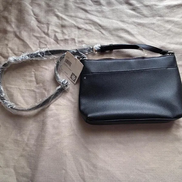 Anne Klein Purse Black Faux Leather - Image 8