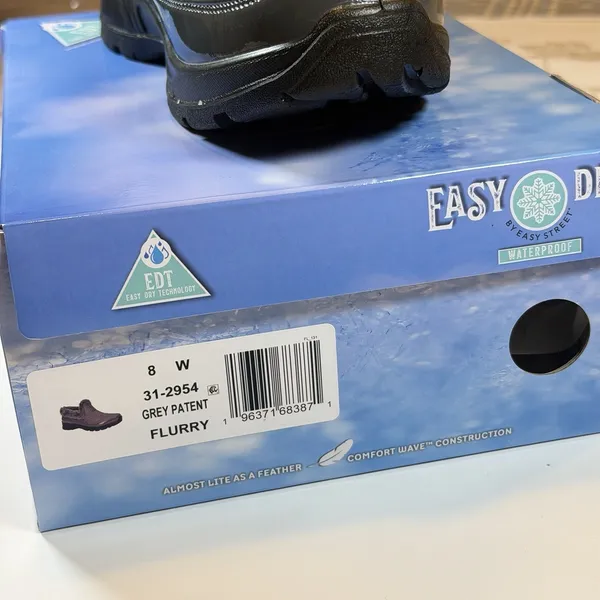 Easy Street Size-8W Womens Flurry Waterproof Flat‎ Heel Winter Boots Gray - Image 3