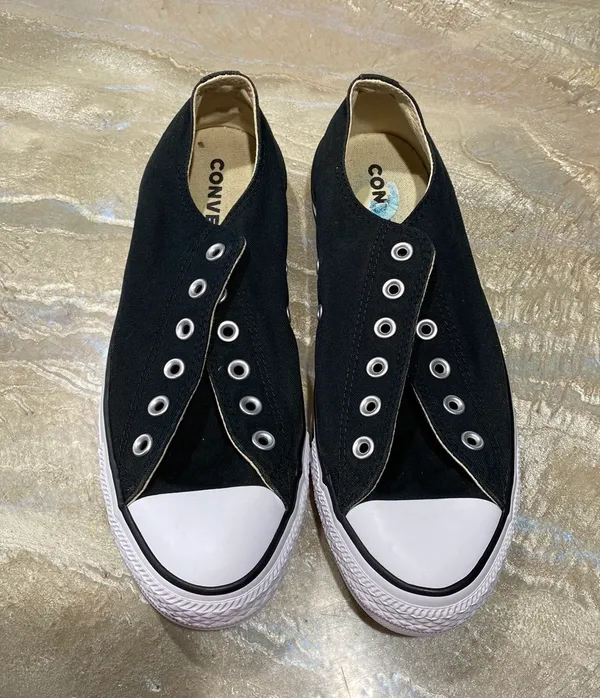 Converse All Star Low Tops Lace Black Sneakers Shoes Women’s 10 - Image 14
