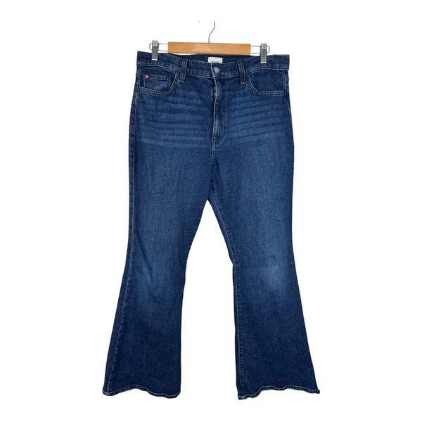 Hudson Heidi High Rise Flare Jeans Womens 32 Blue Dark Wash Denim Casual Fall - Image 2