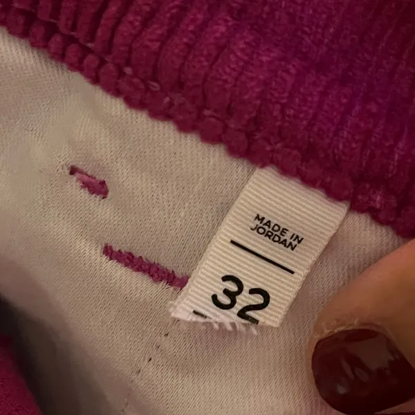 LOFT Women's Straight Corduroy Pants Berry Pink Size 32 Ankle Length‎ Zip Fly - Image 6