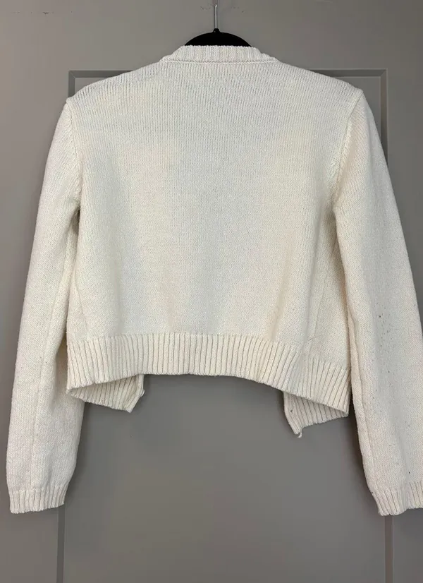 White Knit Cardigan - Image 2