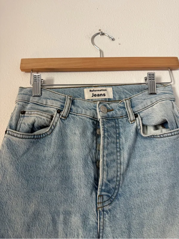 Reformation Light Blue Jeans - Image 4