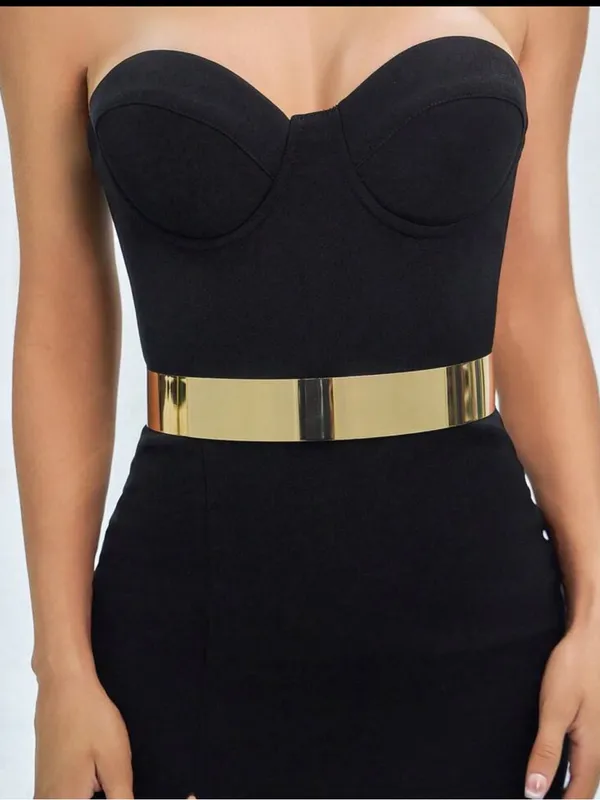 Gold adjustable belt for cosplay - Image 2