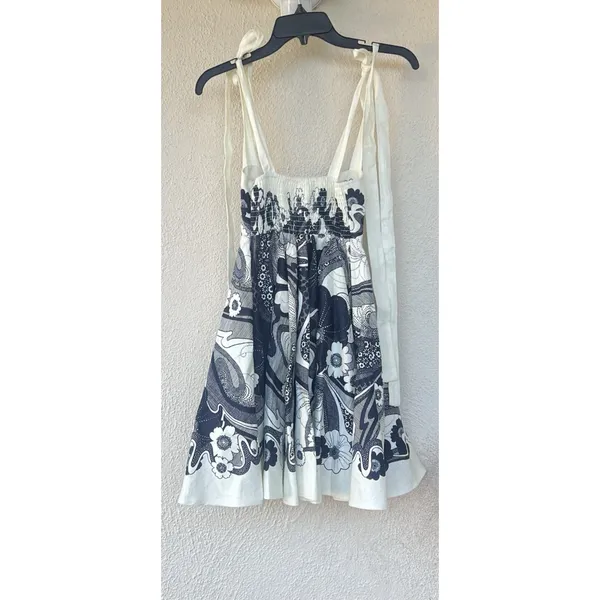 NWT ALÉMAIS Mickey Linen Tie-Strap Mini Sundress Women’s Size AU 4 US 0 Vacation - Image 7