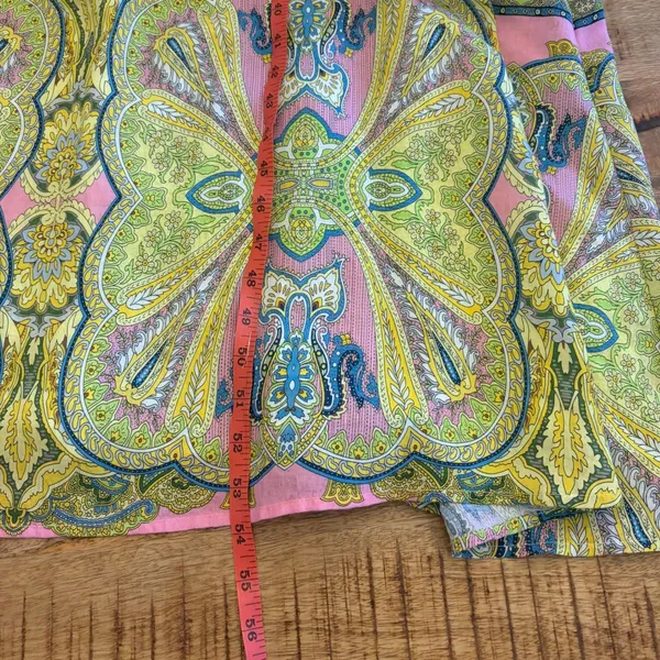 A Loves A Maxi Dress M Boho Ruffle Tie Back Cutout Paisley Wedding Resort‎ NWT - Image 13