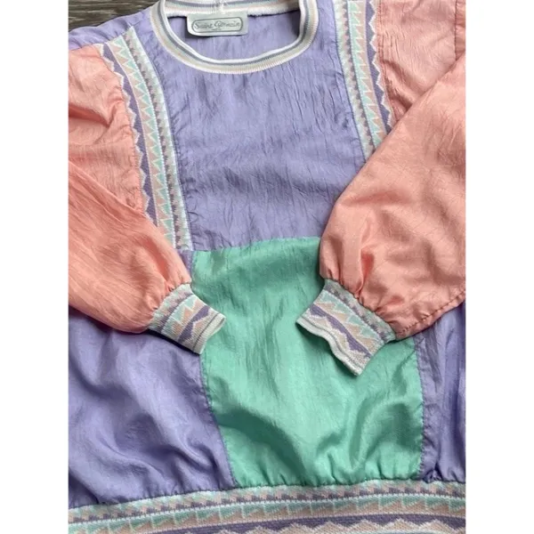Vintage Saint Germain Women’s Sz Small Jacket Track Light 70s 80s Color - Image 2