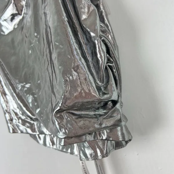 Mistress Rocks NWT Next Up Metallic Silver Mini Skirt Size XS NEW - Image 4