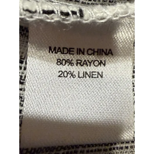Anthropologie Drew Gray Stripe Tie Front Linen/rayon Dress Size S - Image 6