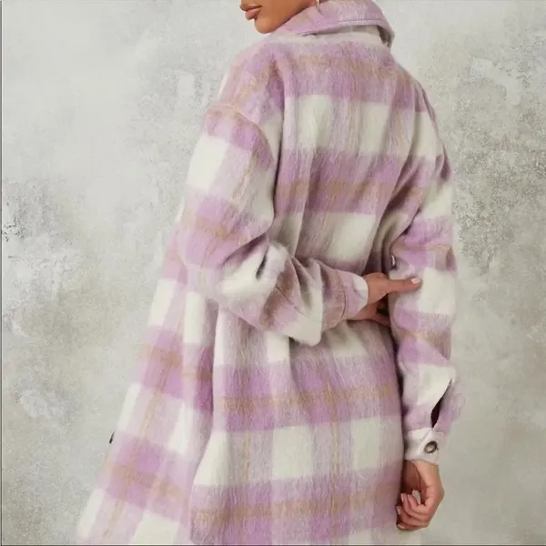 ✨ PLAID BUTTON DOWN SHACKET  COAT✨ - Image 10