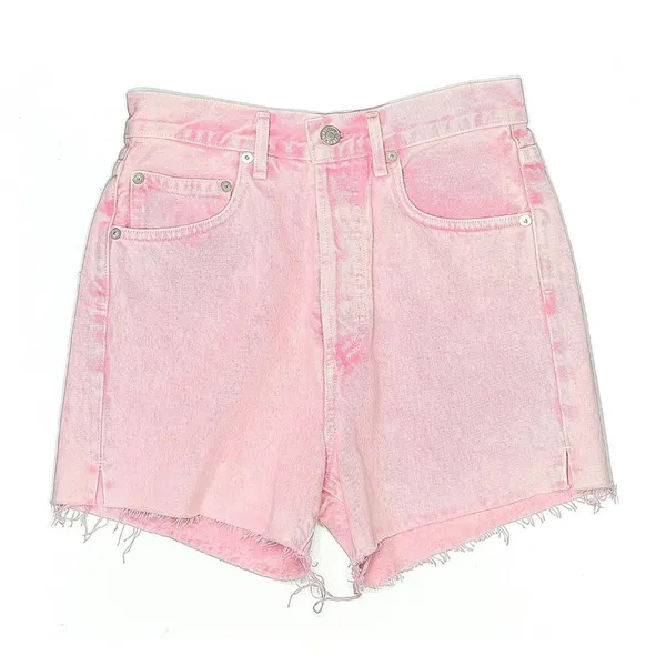 AGOLDE Dee Super High Rise Pink Potion Cut Off‎ Jean Shorts size 26 - Image 6