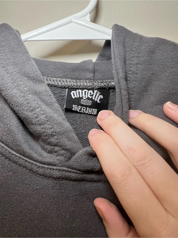 Angelic motion “Graphite” Hoodie "Motion Keeps Me In Motion" Graphic - Image 4