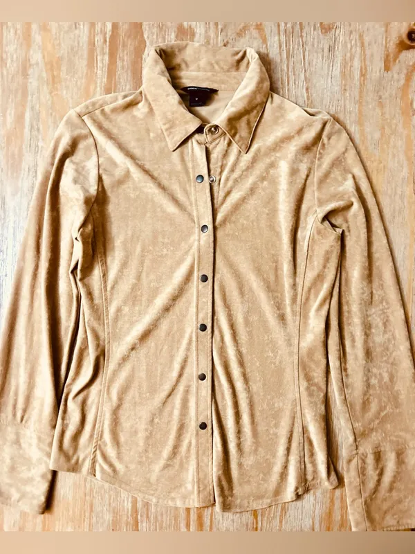 Victoria’s Secret MODA Faux Suede LS Shirt - Image 2
