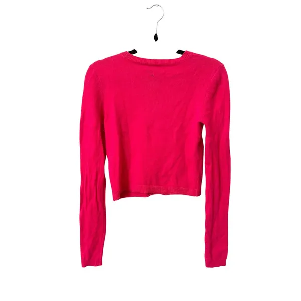 ALICE + OLIVIA Cashmere Blend Cropped Sweater Pink Small *Flaw* - Image 2