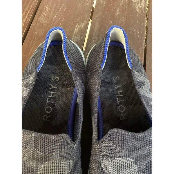 Rothy’s Women The Original Slip On Sneaker Blue Camo Knit Comfort Casual Size 10 - Image 8