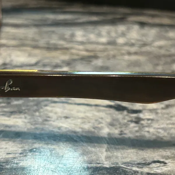 Ray-Ban Brown and Black Rectangular Glasses - Image 9